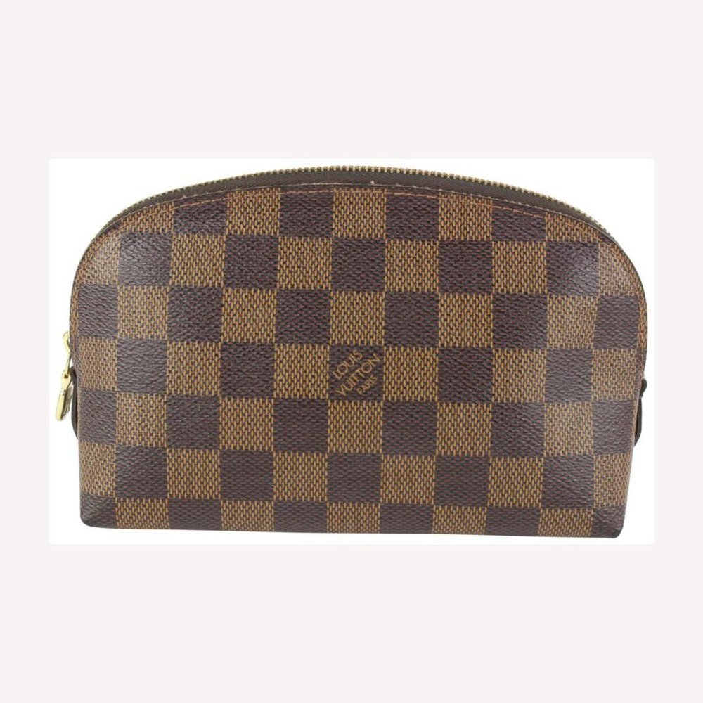 Louis Vuitton Damier Ebene Cosmetic Pouch Demi Ronde 12L415V